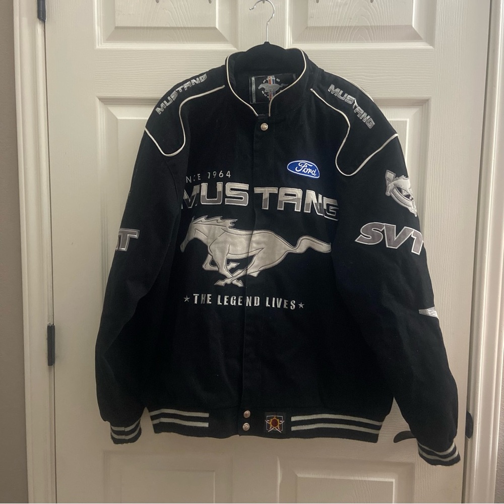 Ford Mustang Black Racing Jacket